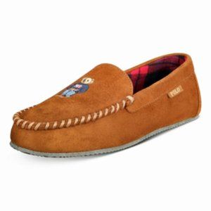 Polo Men's Polo Bear Moccasin Slipper Faux Suede 9